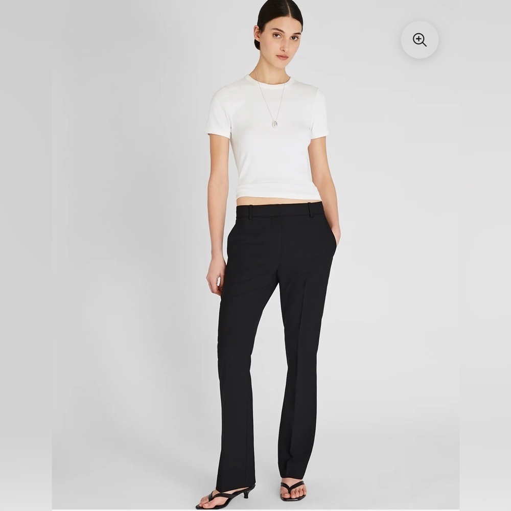 NWOT Club Monaco Black Straight/Slim Bootcut Trousers/Khakis Pants in Size 6